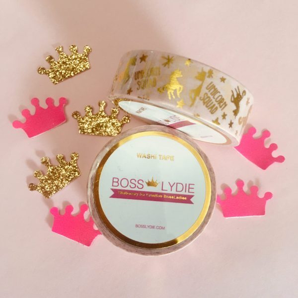 Washi Tape Unicorn Squad Gold & Rose