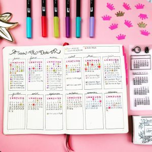 Planner vs Bullet Journal 2 Bullet Journal Page de Calendrier