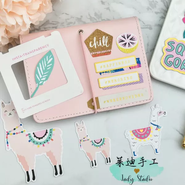 Image Die Cut Pink Alpaga