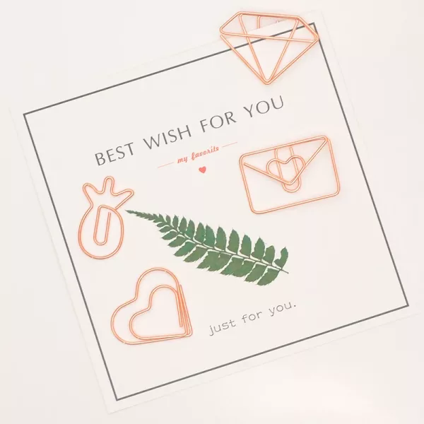Image paper Clip Rose-Gold-Ananas-Coeur-Enveloppe