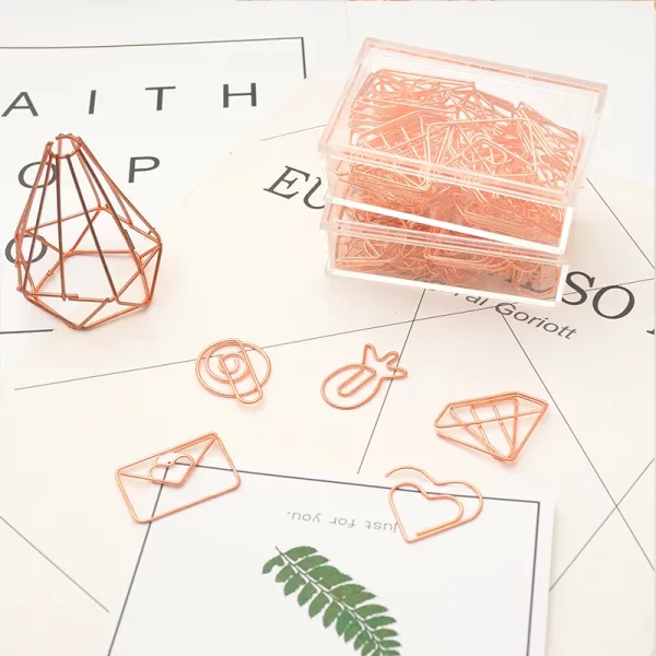 Image paper Clip Rose-Gold-Ananas-Coeur-Enveloppe