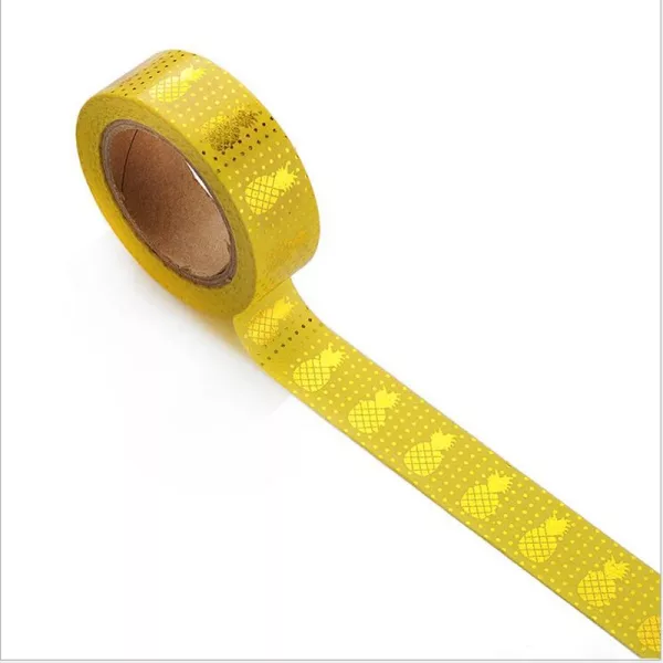 Washi Tape Ananas Gold Foil Jaune