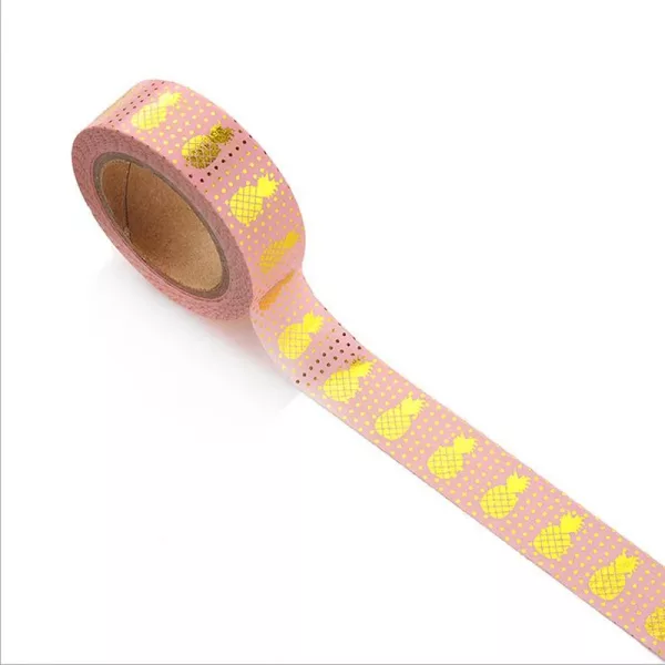 Washi Tape Ananas Gold Foil Rose