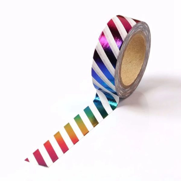 Washi-Tape-Rainbow-Stripes-Metallic-Foil-1