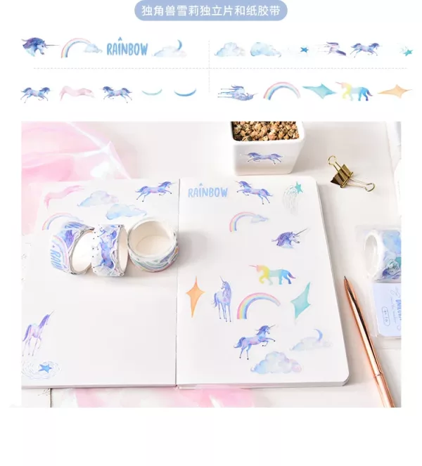 Washi Tape Stickers Rainbow Unicorn