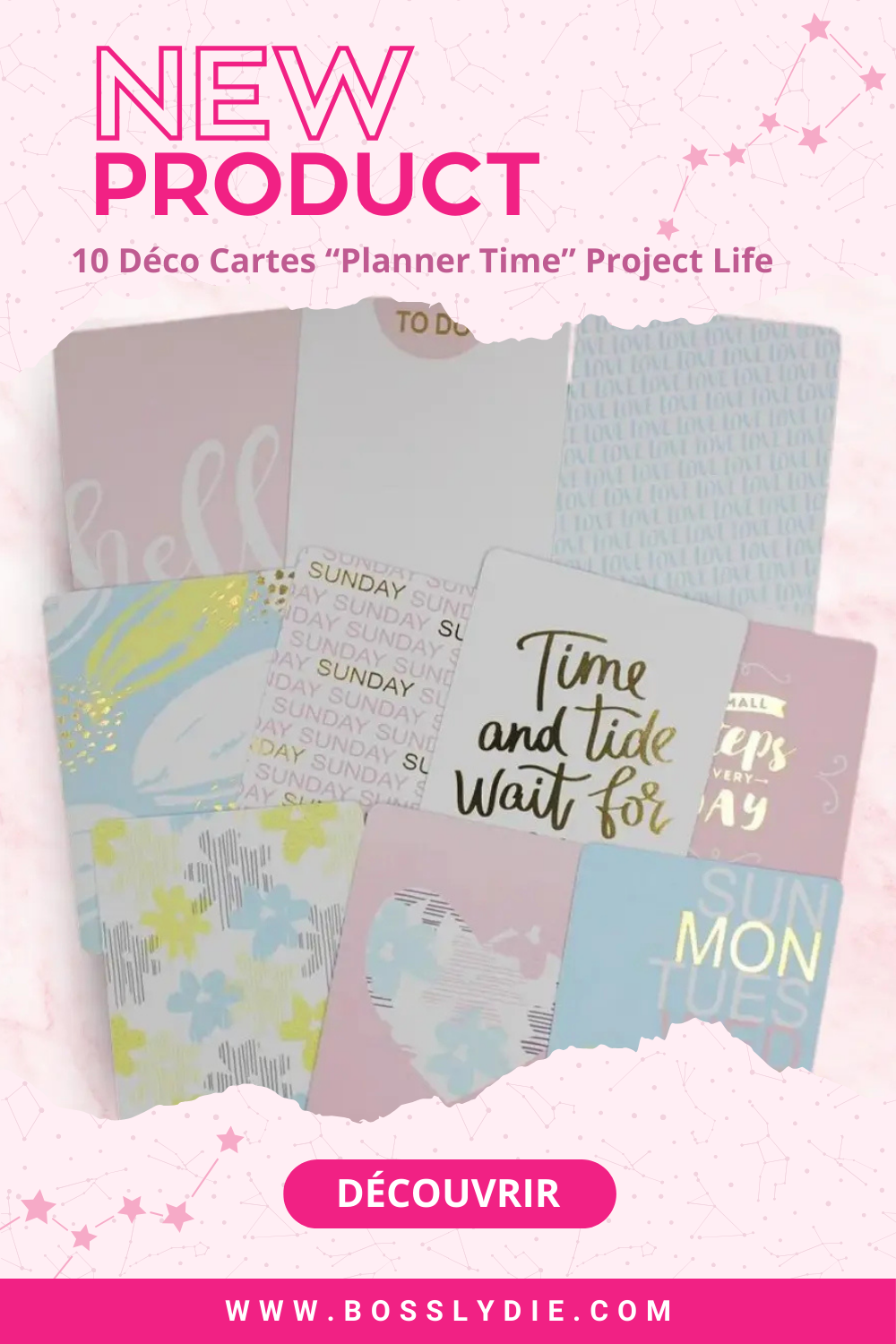 Vignette Pinterest Deco Carte Project Life Planner Time