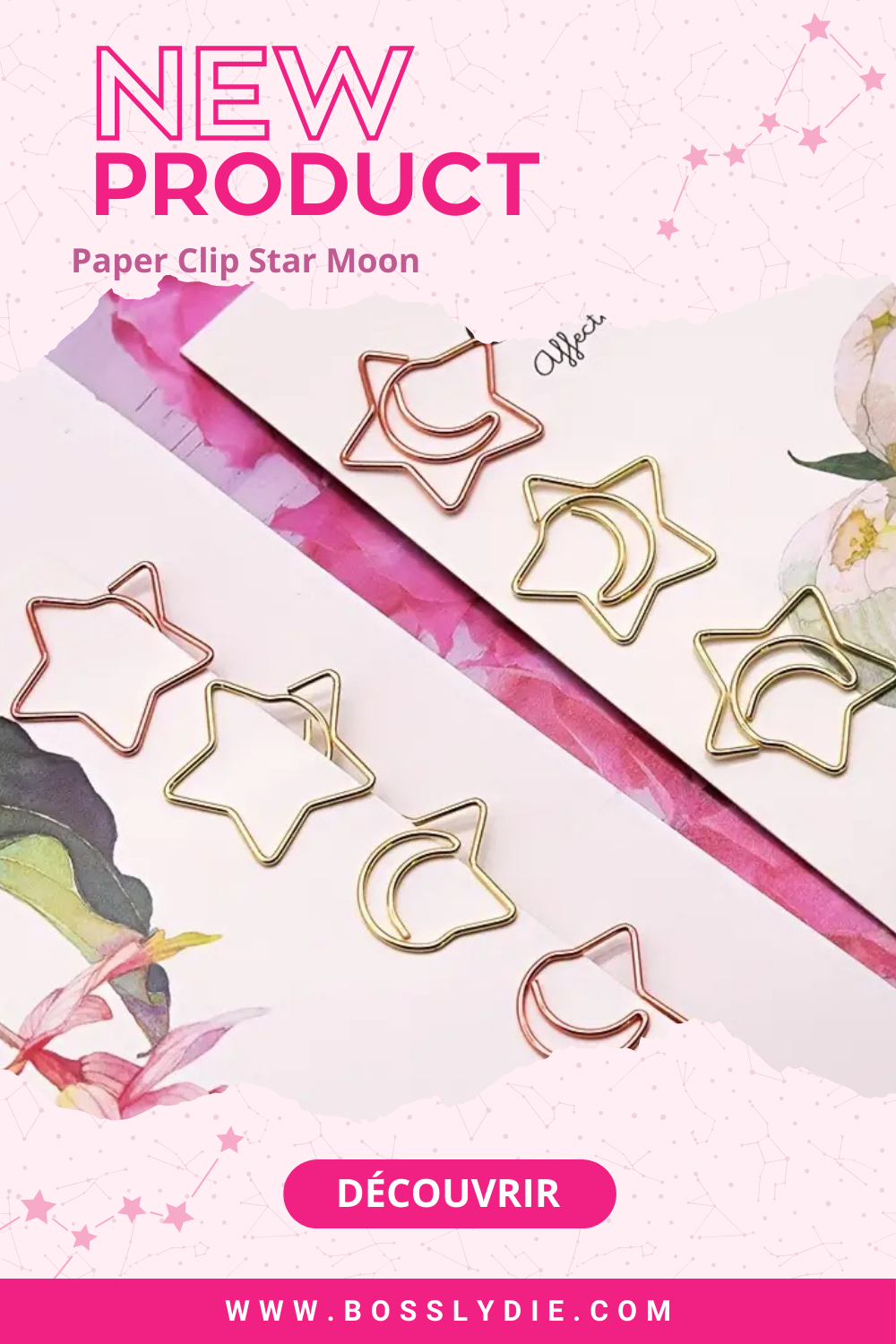 Vignette Pinterest Paper Clip Moon & Star
