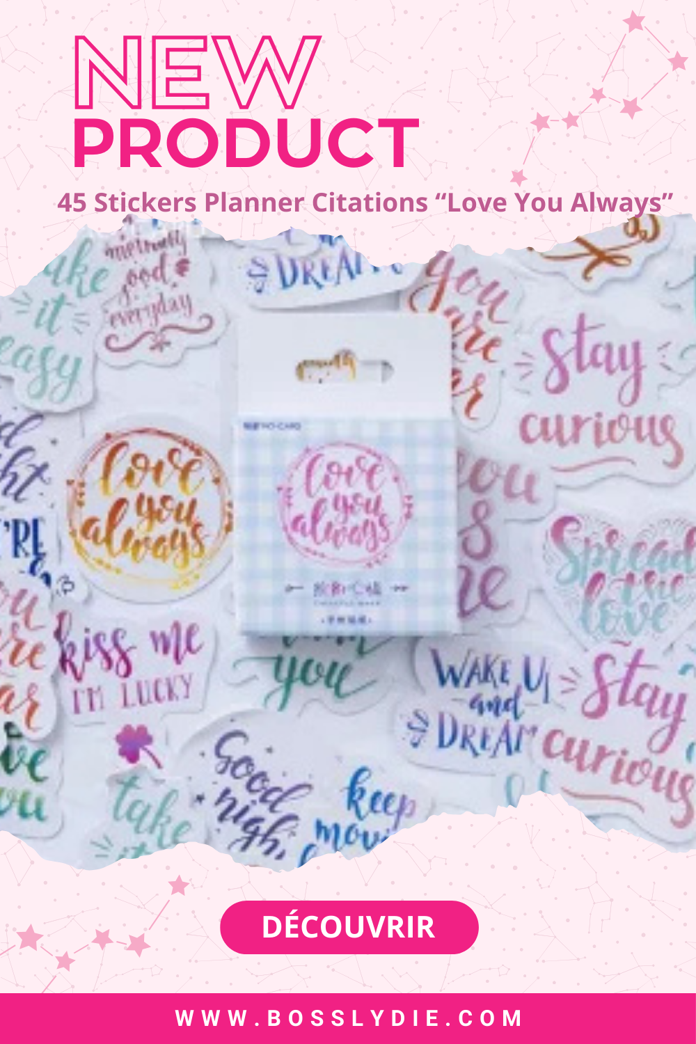 Vignette Pinterest Stickers Citations Love You Always