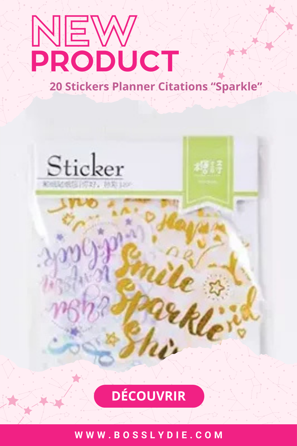 Vignette Pinterest Stickers Citations Sparkle Vellum