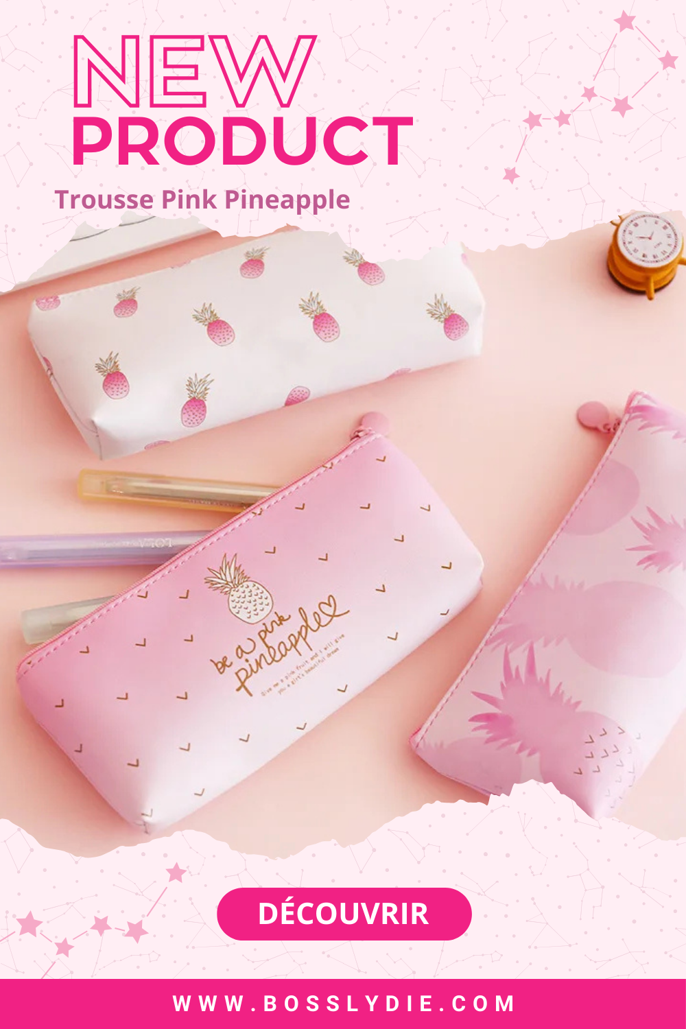 Vignette Pinterest Trousse Pink Pineapple